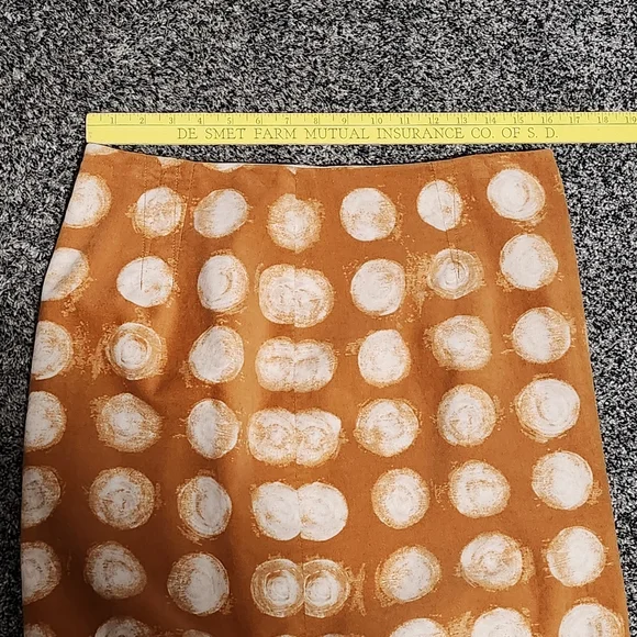 Maeve Orange and Cream Pencil Skirt - Picture 8 of 12